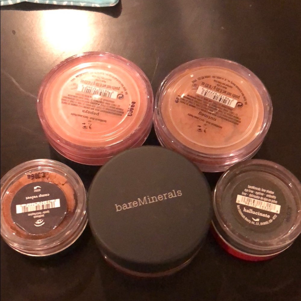 3 blush, 2 eyeshadows-bare minerals